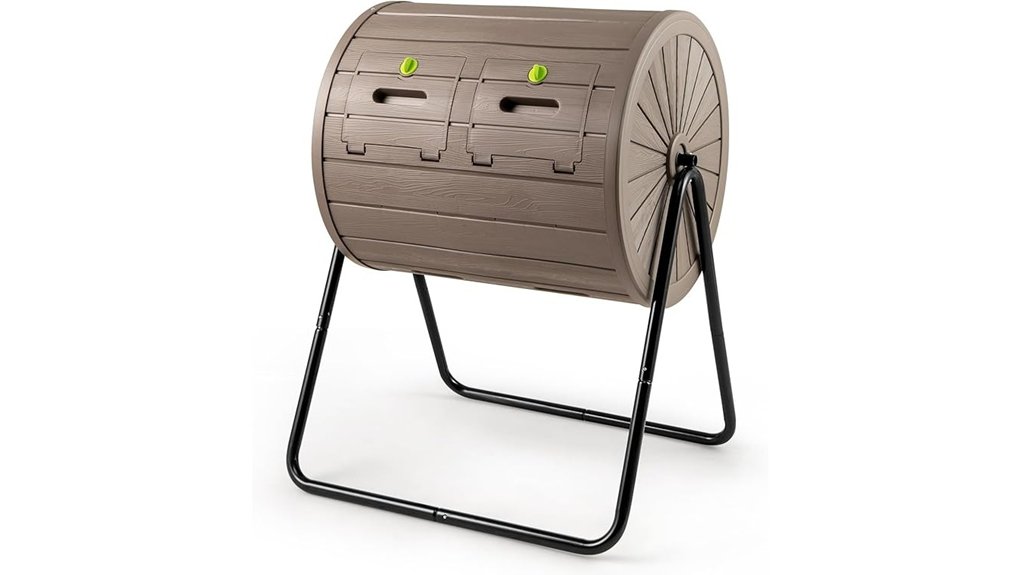 37 5 gallon dual chamber compost tumbler