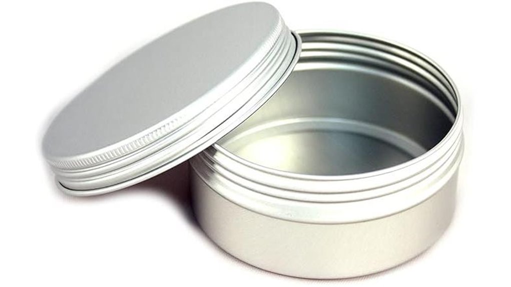 3 25 inch aluminum screw top tin