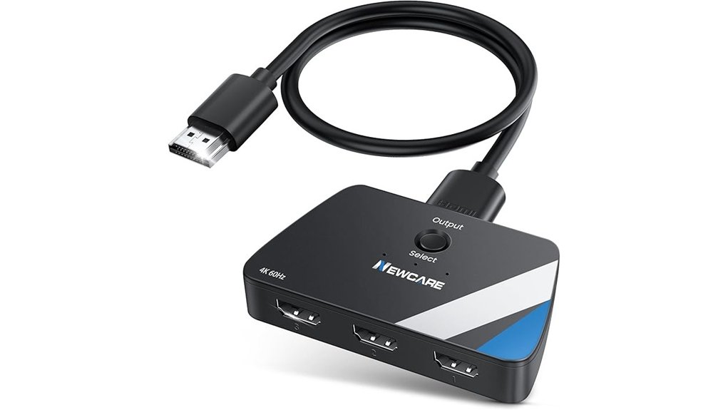 3 port 4k60hz hdmi switch splitter