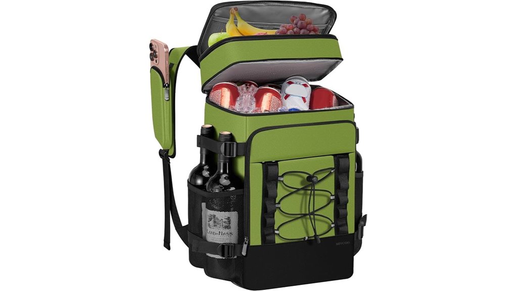 40 can insulated cooler backpack