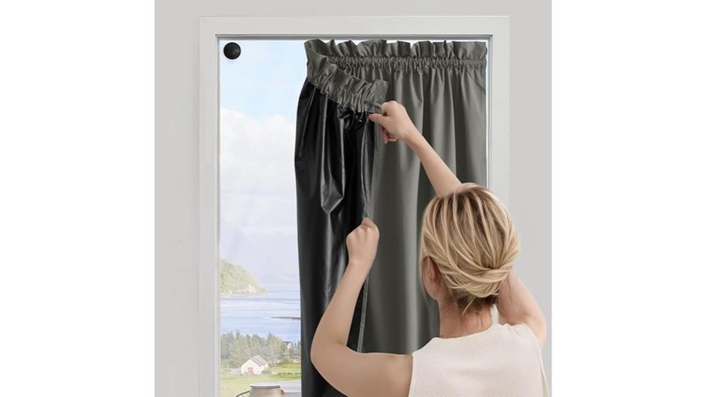 40 inch grey blackout curtain