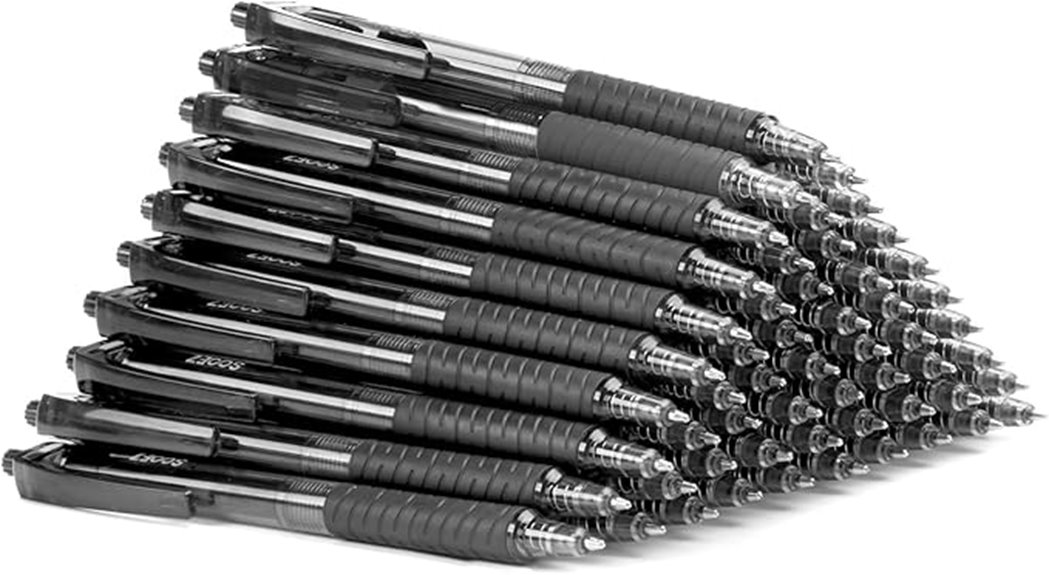 40 pack retractable black ballpoint pens