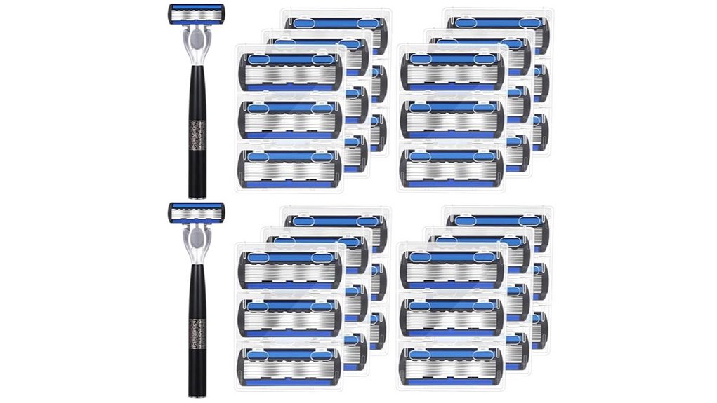 40 piece six blade disposable razors