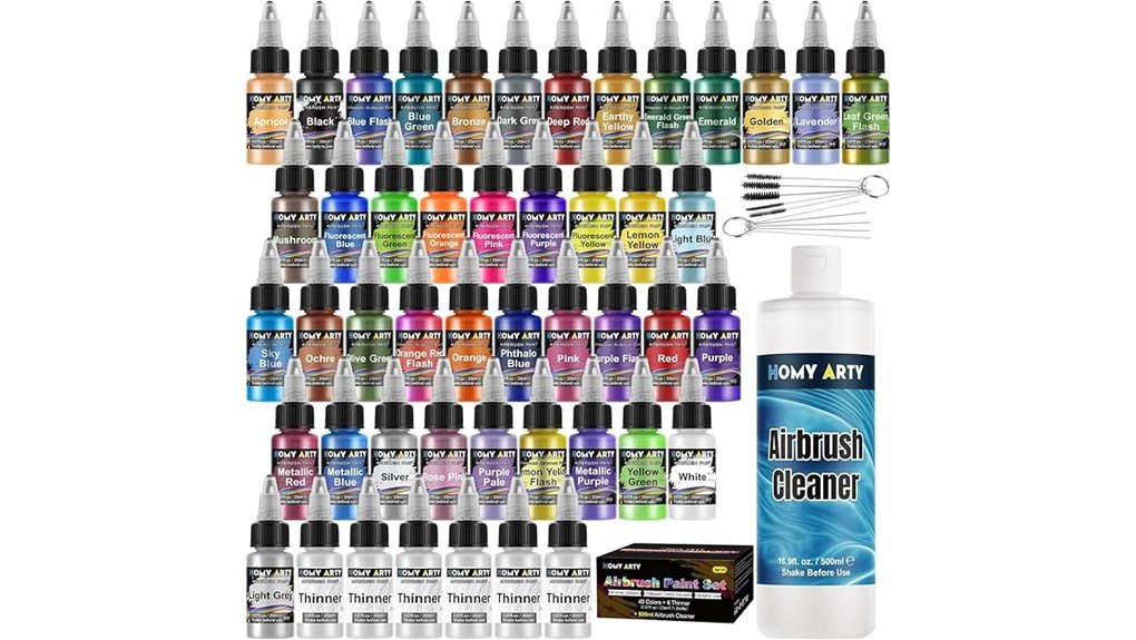 42 color airbrush acrylic kit