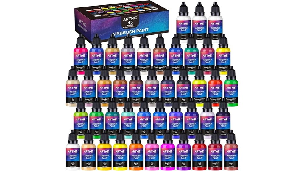 42 color airbrush paint set