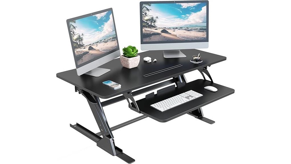 42 inch adjustable sit stand converter