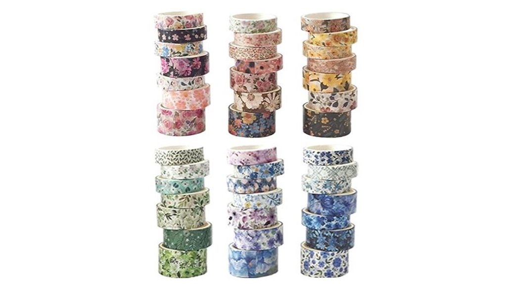 42 roll vintage floral washi