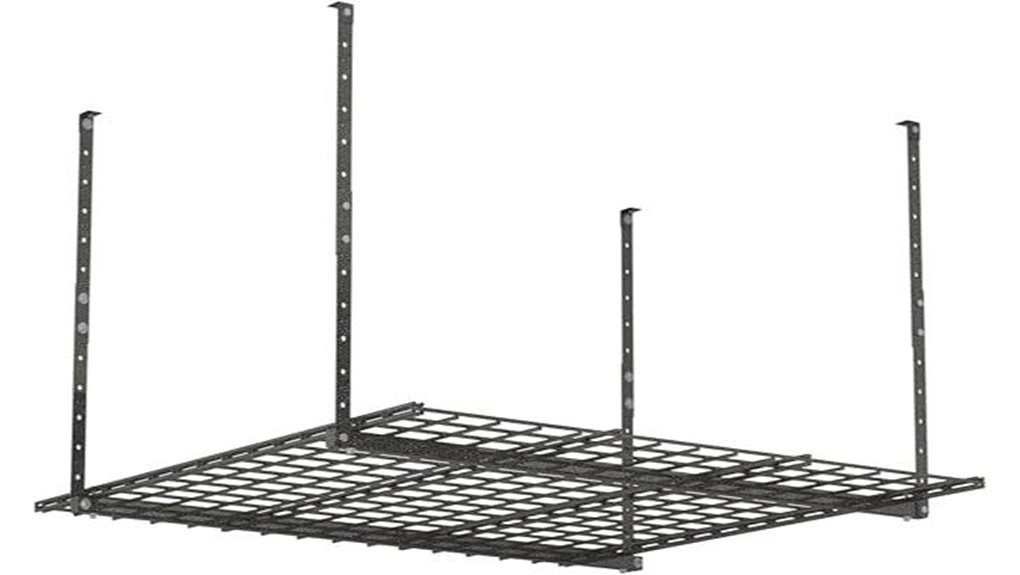 45 inch overhead steel garage rack