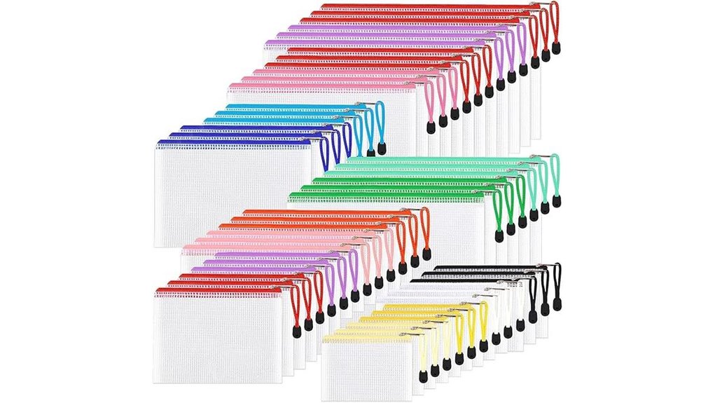 48 piece multicolor mesh pouches