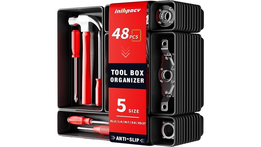 48 piece toolbox drawer organizers