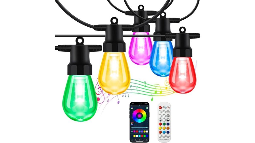 48ft color changing music stringlights