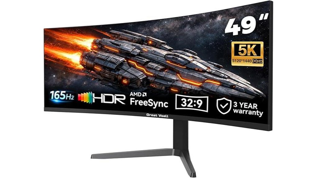 49 curved 32 9 5k165hz monitor