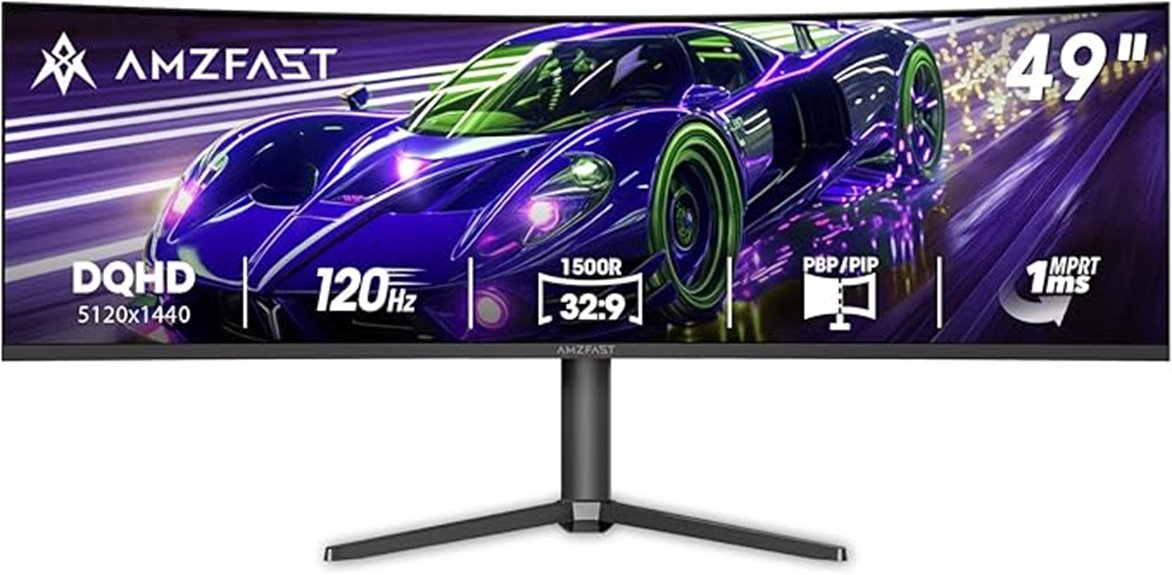 49 curved dqhd ultrawide monitor