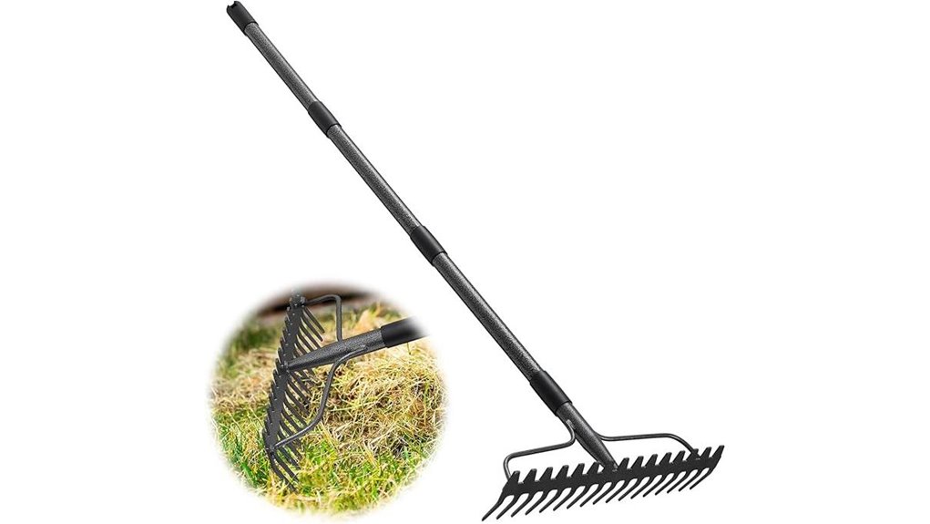 49 heavy duty 17 tine thatch rake