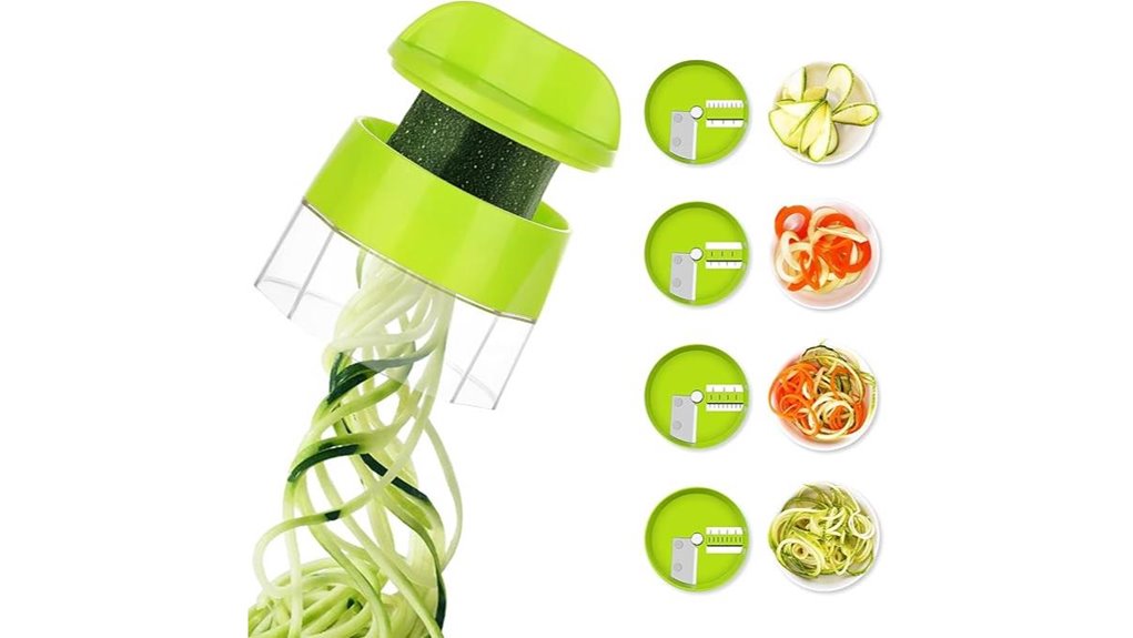 4 in 1 vegetable spiralizer zoodle maker four in one vegetable spiralizer