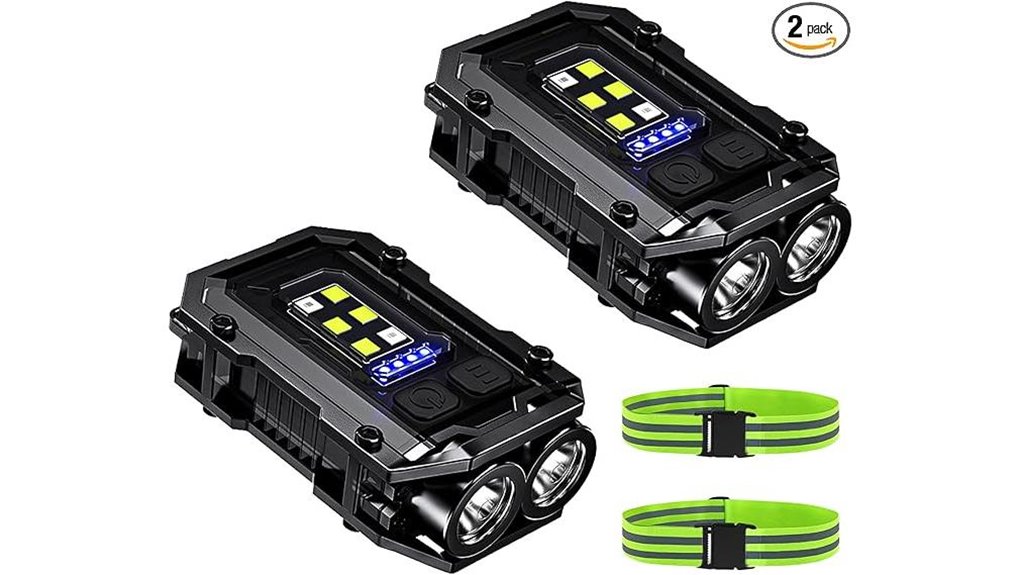 500 lumen rechargeable clip flashlight