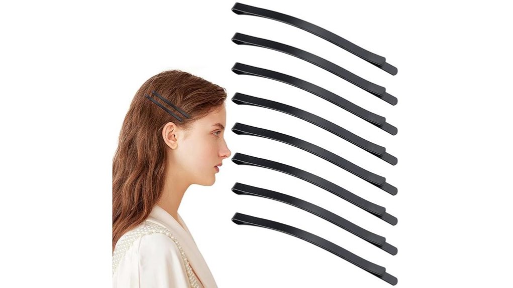 50 black jumbo metal bobby pins