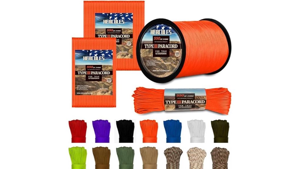 50 foot neon orange paracord