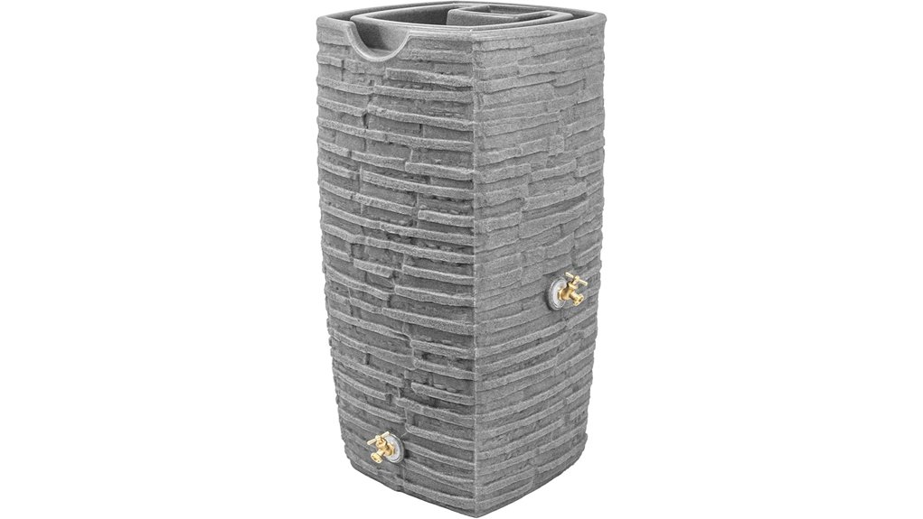 50 gallon faux slate rainbarrel