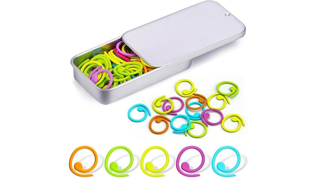 50 pack spiral metal stitch markers