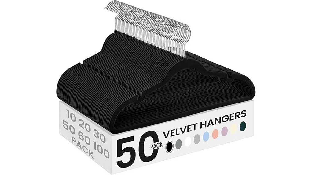 50 pack velvet non slip hangers