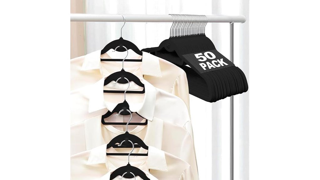 50 pack velvet slim hangers