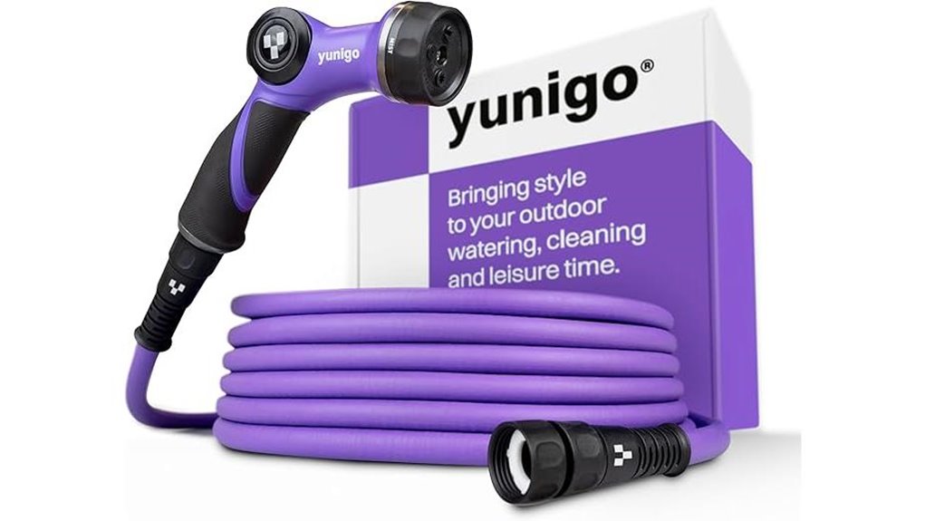 50ft expandable purple garden hose