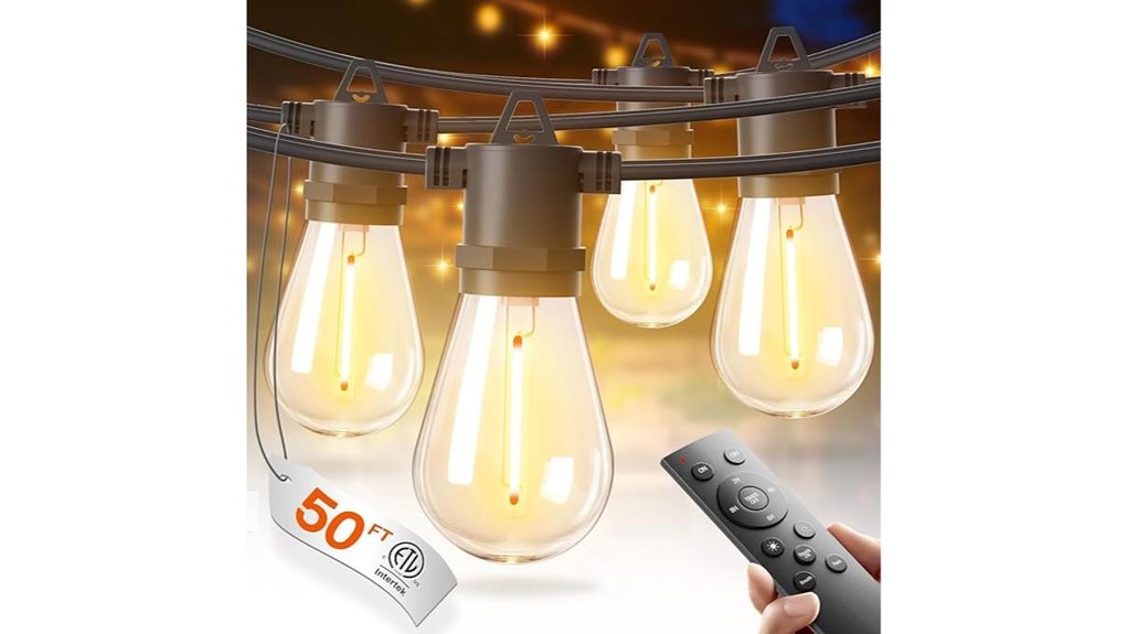 50ft outdoor edison led string