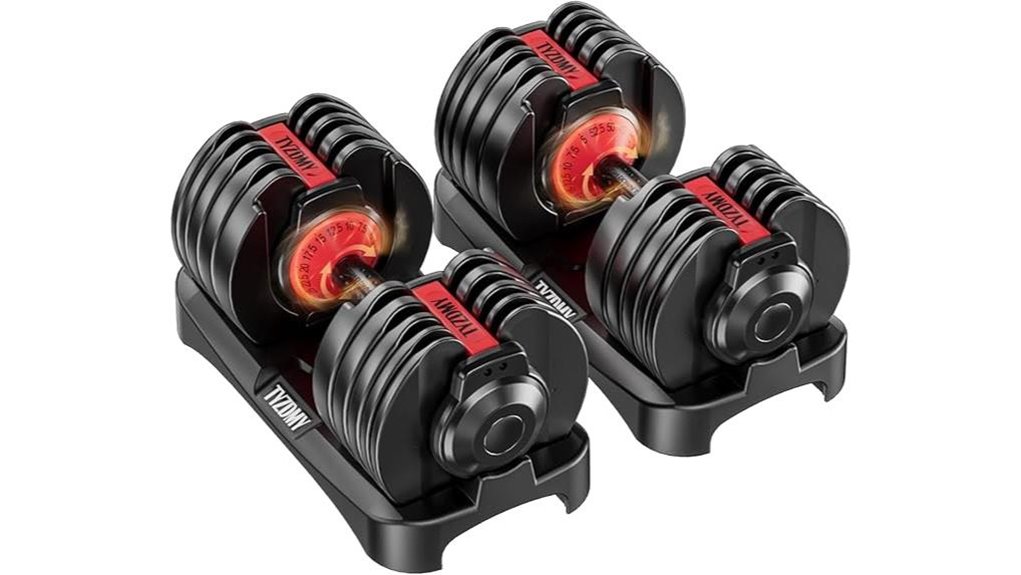 52 5 lb adjustable dumbbell pair