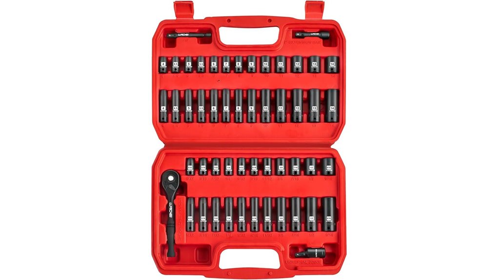 52 piece 1 4 inch impact socket set