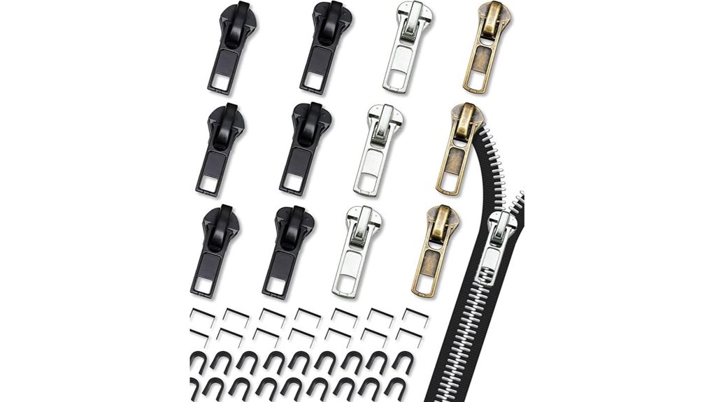 52 piece universal zipper sliders