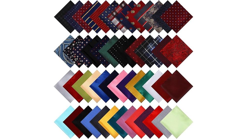 52 silk pocket squares set