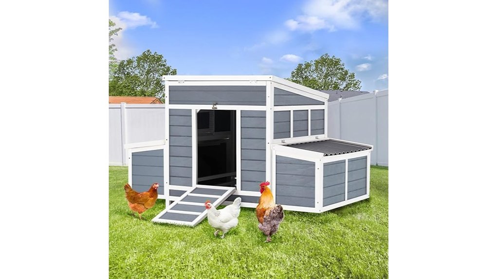 56 inch wooden chicken coop with nesting