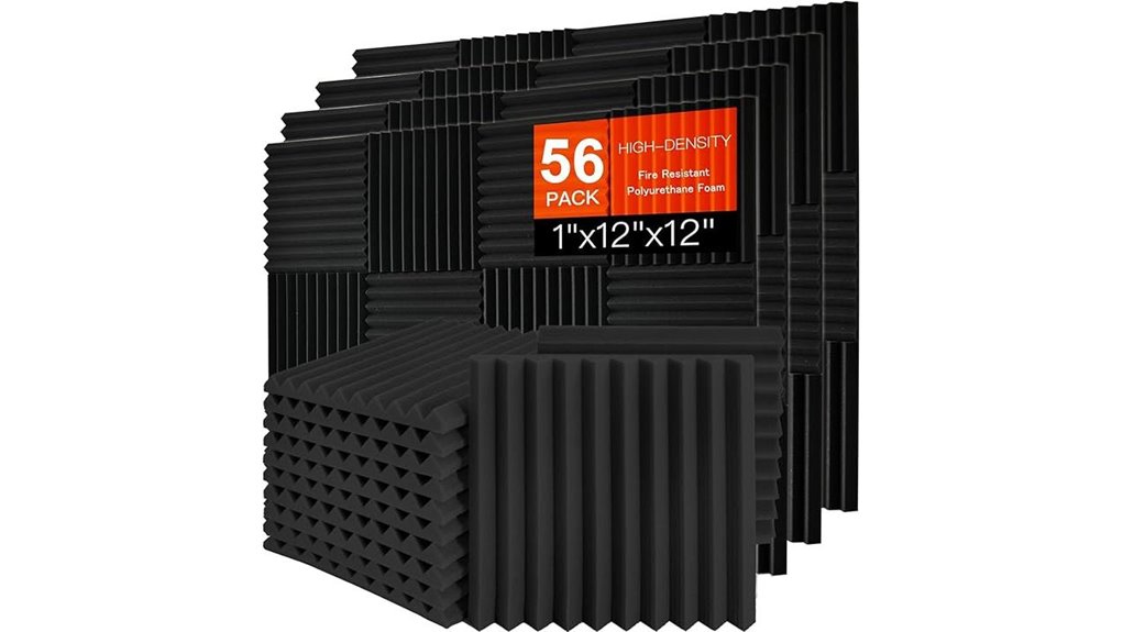 56 pack black 1 acoustic foam