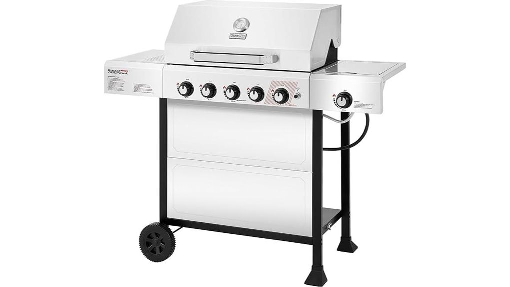 5 burner propane gas grill