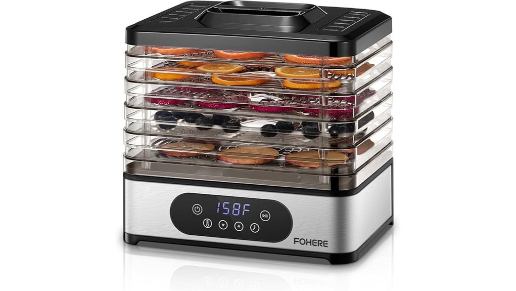 5 tray adjustable temperature timer