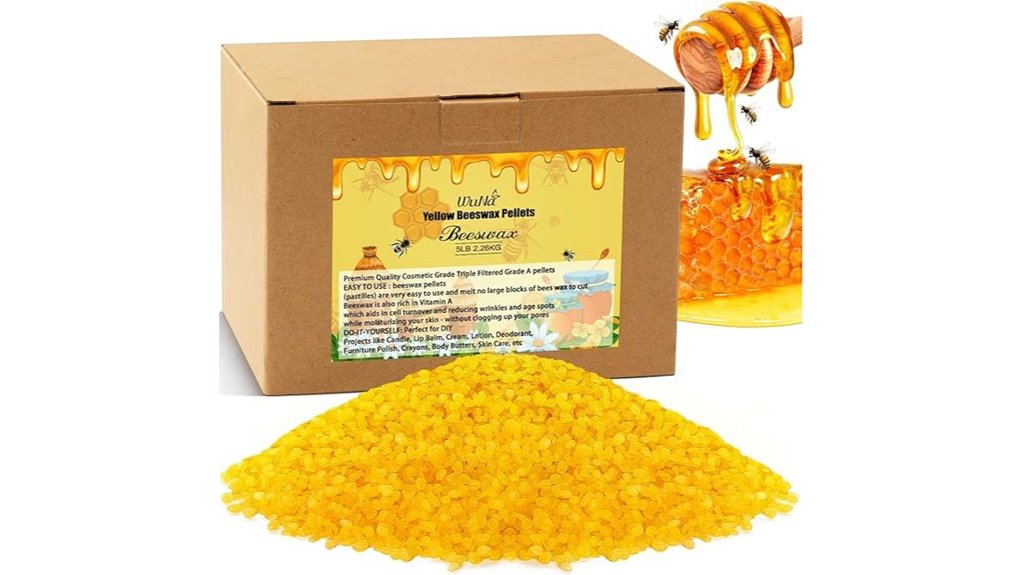 5lb yellow beeswax pellets
