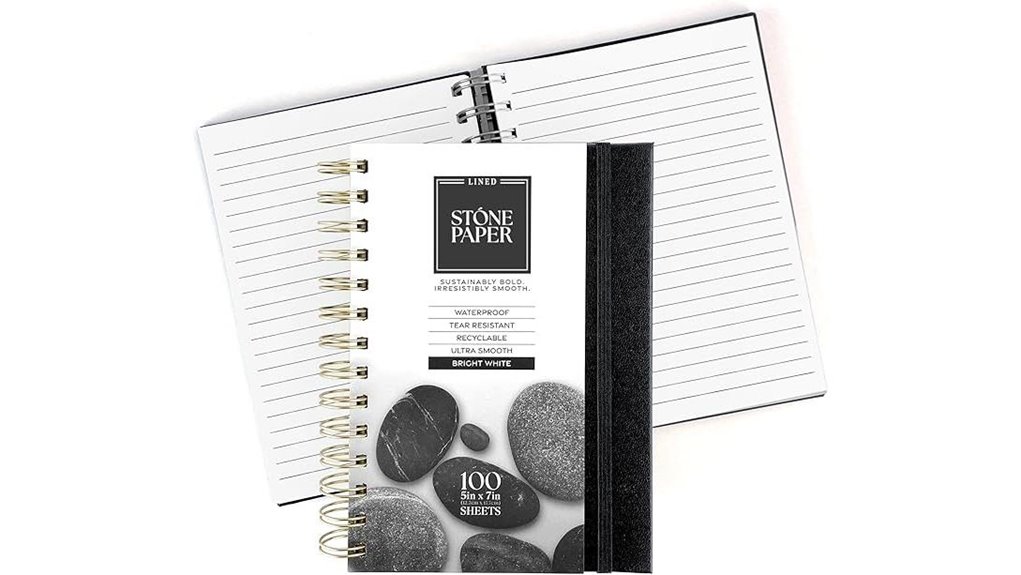 5x7 black lined spiral notebook