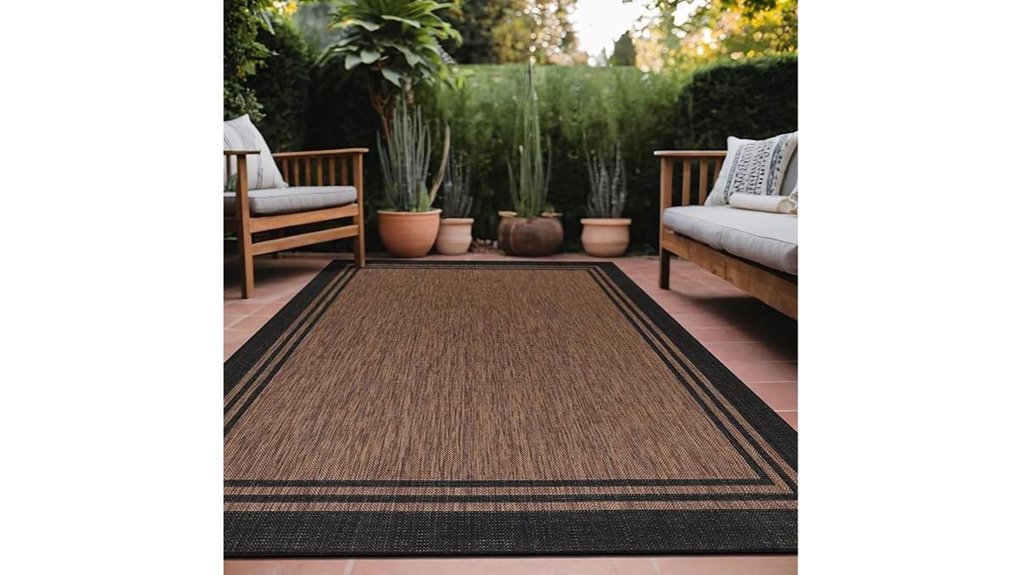 5x7 washable bordered patio rug