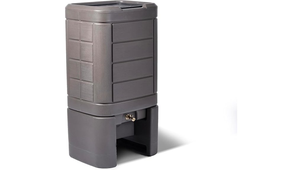 60 gallon rain barrel with stand