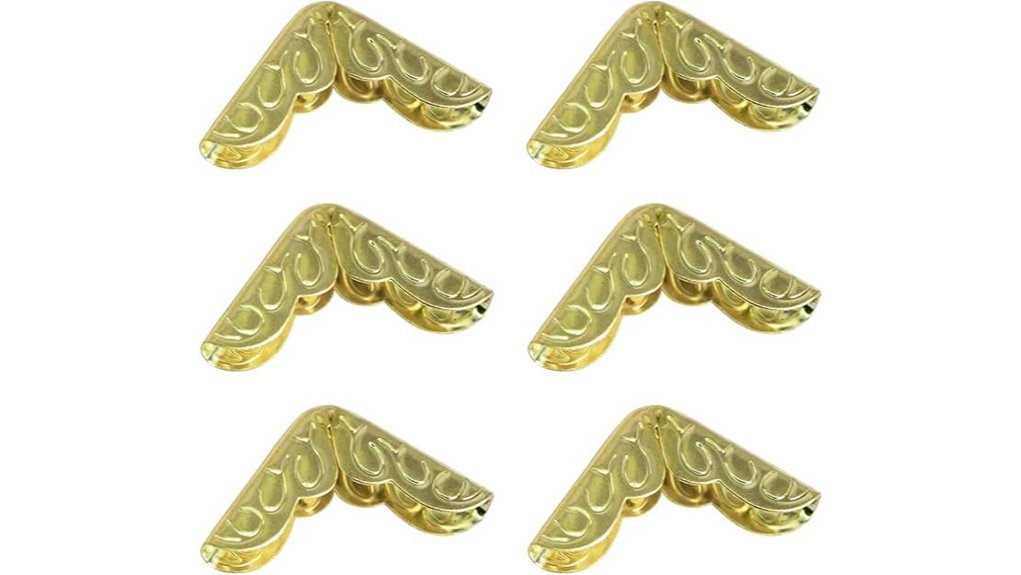 60 piece vintage gold book corners