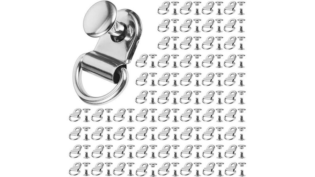 60 stainless d ring boot hooks