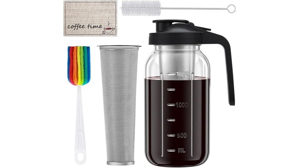 64oz glass cold brew coffee maker