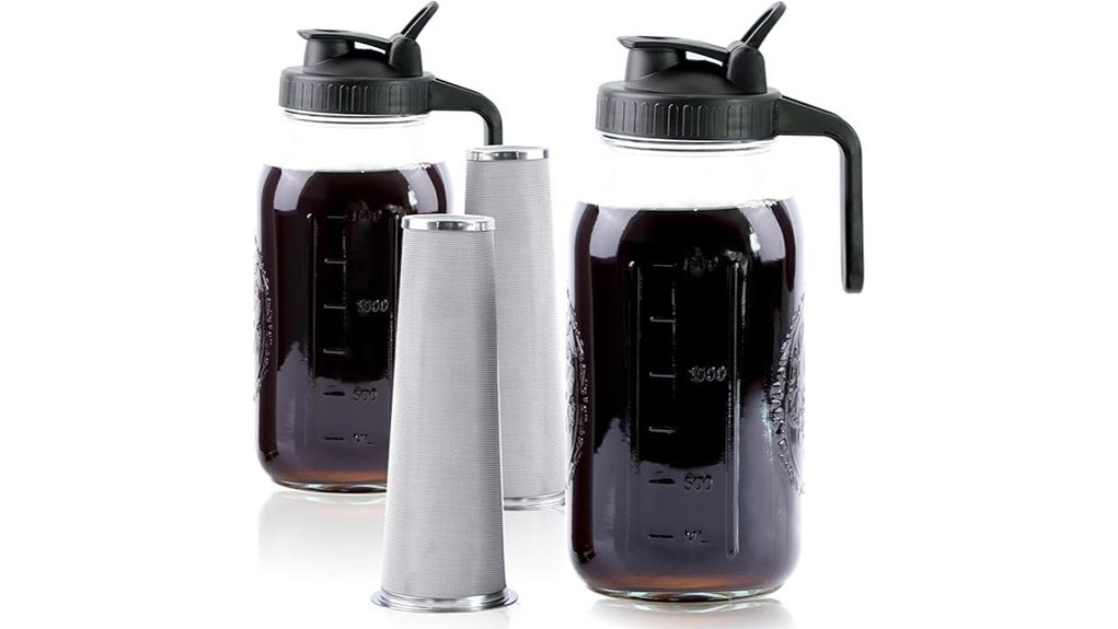 64oz mason jar cold brew set