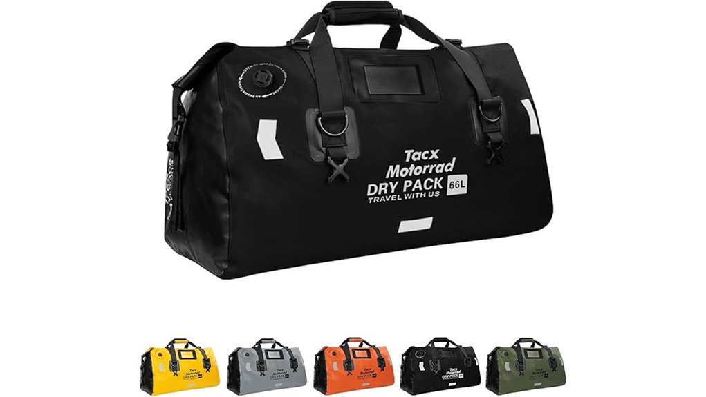 66l waterproof roll top duffel