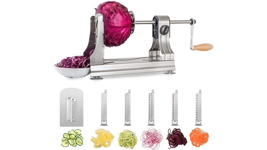 6 blade stainless steel spiralizer