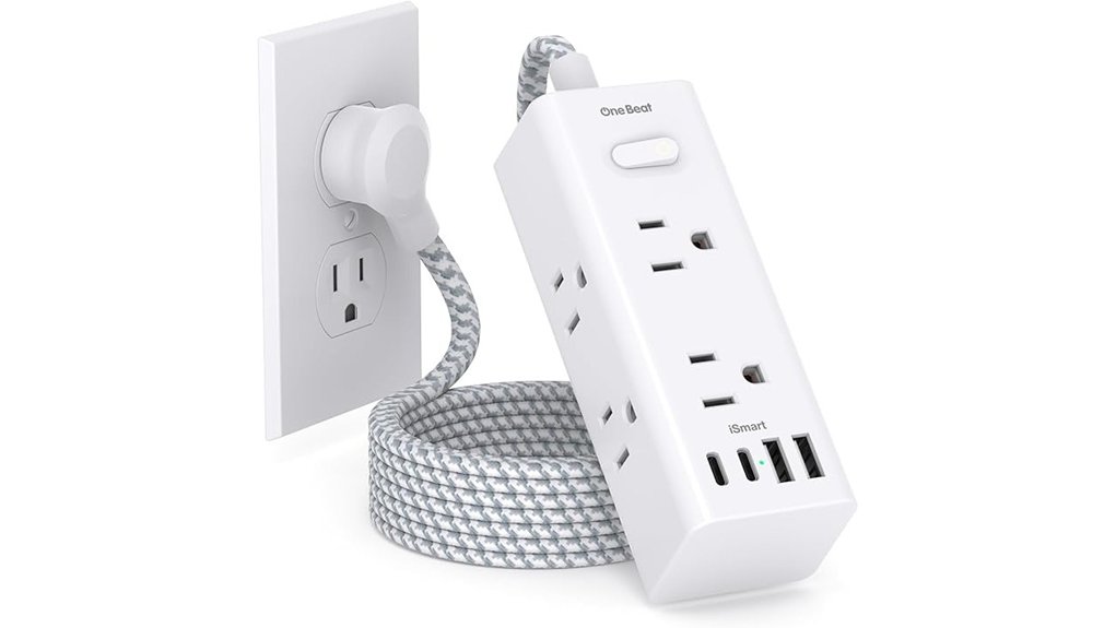 6 outlet surge protector with usb