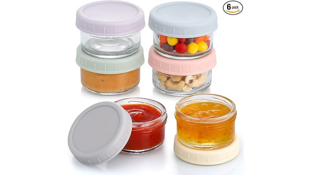 6 pack 2 7oz glass dressings