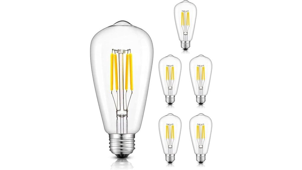 6 pack crlight st64 dimmable leds