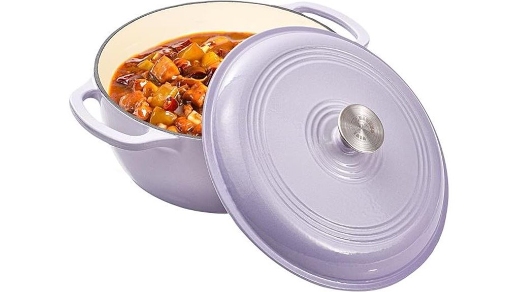 6 quart enamel cast iron dutch oven